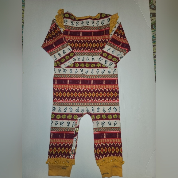 12 month Ricrac & Ruffles romper - Picture 2 of 2